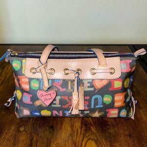 Dooney Bourke Monogram Signature Printed Shoulder Bag